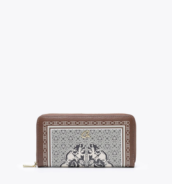 ZIP WALLET WITH BUTTERFLY PRINT