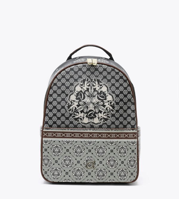 BUTTERFLY PRINT BACKPACK AND DOUBLE ZIPPER