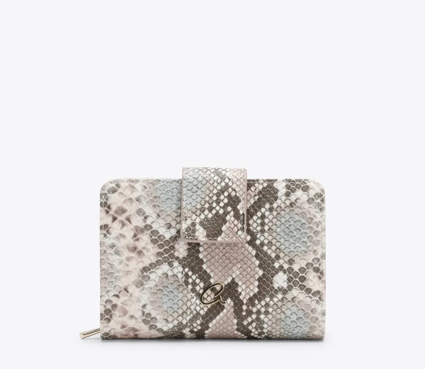 JOELLE WALLET WITH SNAKE PRINT TEXTURE
