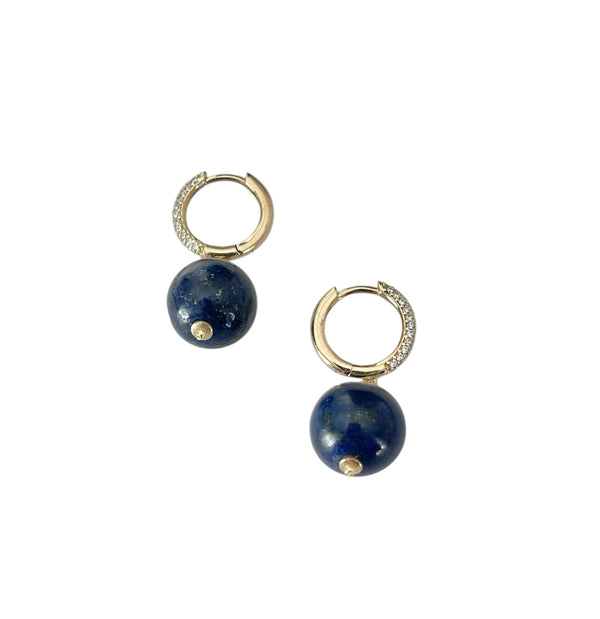 Orecchini in argento 925 con lapis naturale